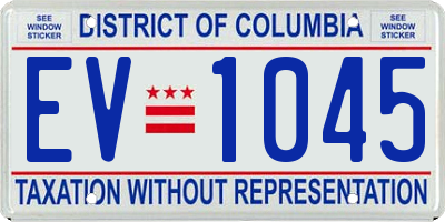 DC license plate EV1045