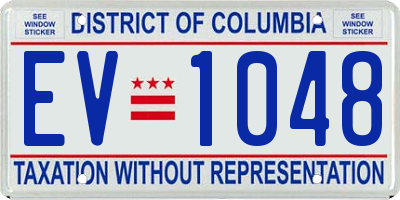 DC license plate EV1048