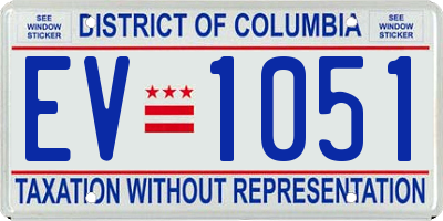 DC license plate EV1051