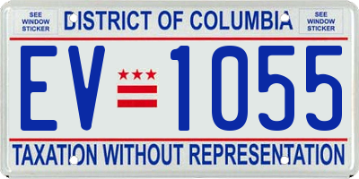 DC license plate EV1055