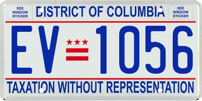 DC license plate EV1056