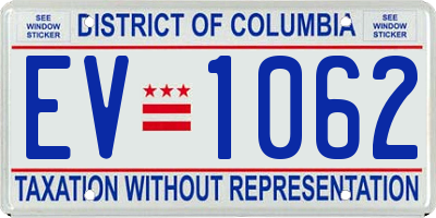 DC license plate EV1062