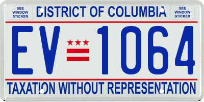 DC license plate EV1064