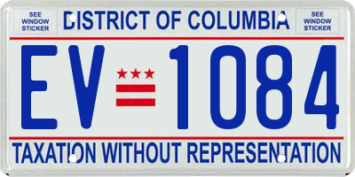 DC license plate EV1084