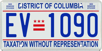 DC license plate EV1090