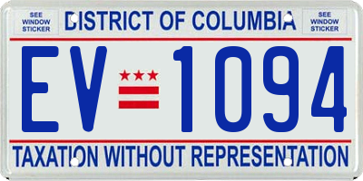 DC license plate EV1094