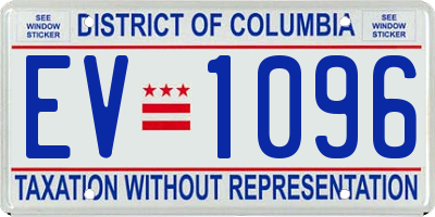 DC license plate EV1096