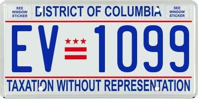 DC license plate EV1099