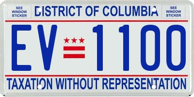 DC license plate EV1100