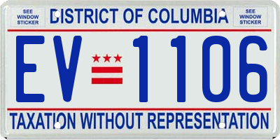 DC license plate EV1106
