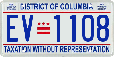 DC license plate EV1108
