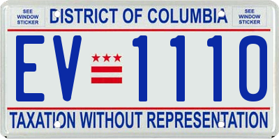 DC license plate EV1110