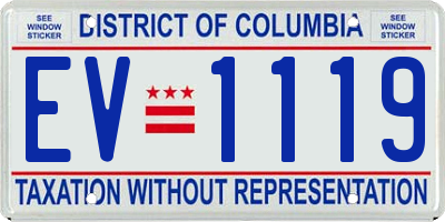 DC license plate EV1119
