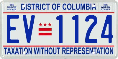 DC license plate EV1124