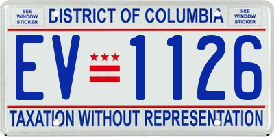 DC license plate EV1126