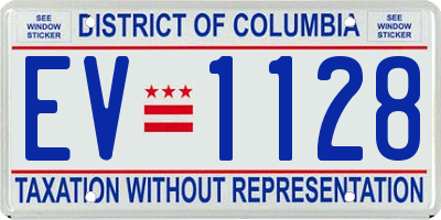 DC license plate EV1128