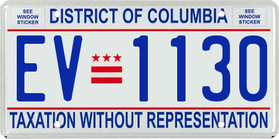 DC license plate EV1130