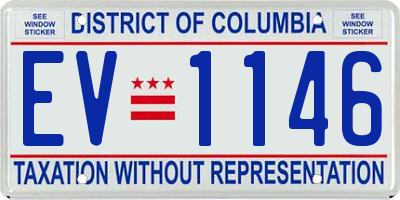 DC license plate EV1146