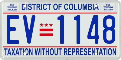 DC license plate EV1148