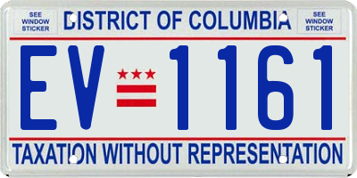 DC license plate EV1161