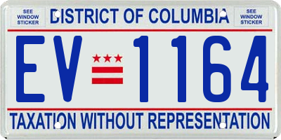 DC license plate EV1164