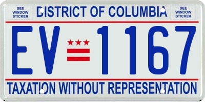 DC license plate EV1167