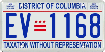 DC license plate EV1168