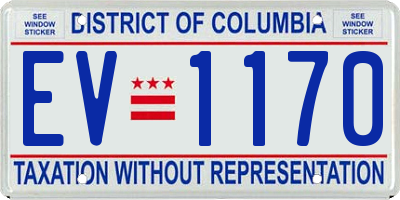 DC license plate EV1170