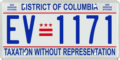 DC license plate EV1171