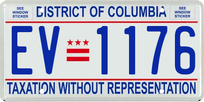 DC license plate EV1176