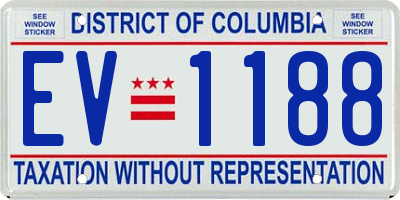 DC license plate EV1188