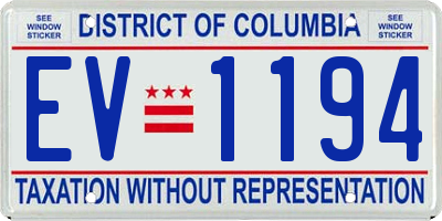 DC license plate EV1194