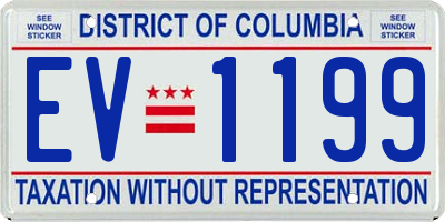 DC license plate EV1199