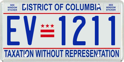 DC license plate EV1211