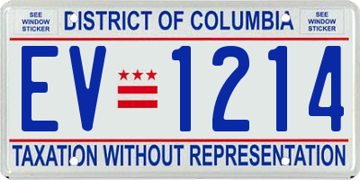 DC license plate EV1214