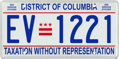 DC license plate EV1221