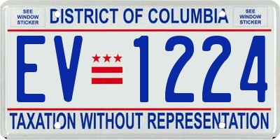DC license plate EV1224