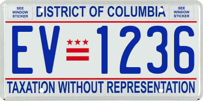 DC license plate EV1236