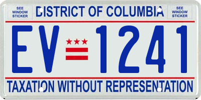 DC license plate EV1241