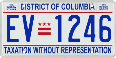 DC license plate EV1246