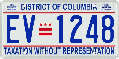 DC license plate EV1248