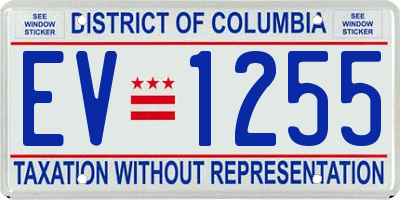 DC license plate EV1255