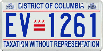 DC license plate EV1261