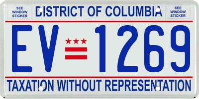 DC license plate EV1269