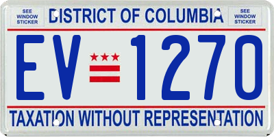 DC license plate EV1270
