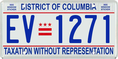 DC license plate EV1271