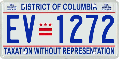 DC license plate EV1272