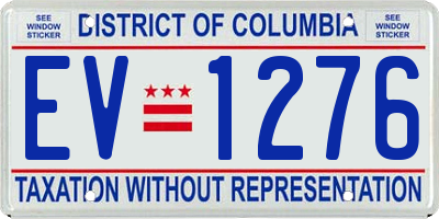 DC license plate EV1276