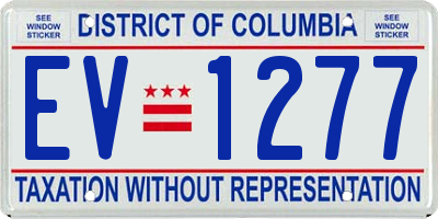 DC license plate EV1277