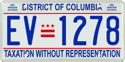 DC license plate EV1278